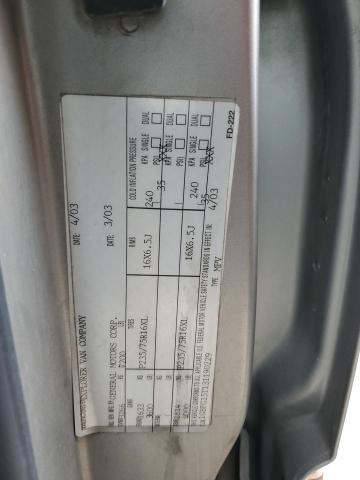 Photo 14 from auction – 2003 CHEVROLET EXPRESS G1 with VIN 1GBFG15T131190229