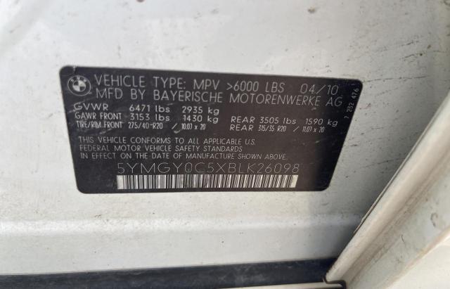 Photo 10 from auction – 2011 BMW X5 M with VIN 5YMGY0C5XBLK26098