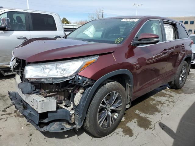 TOYOTA HIGHLANDER 2018 with VIN 5TDBZRFHXJS499548 - Photo from auction