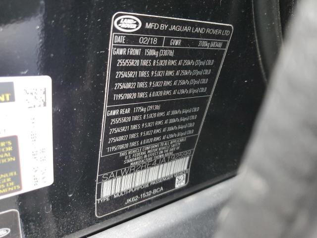Photo 14 from auction – 2018 LAND ROVER RANGE ROVE with VIN SALWR2RE4JA192599