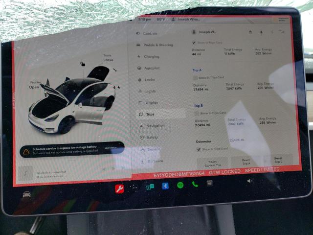 Photo 9 from auction – 2021 TESLA MODEL Y with VIN 5YJYGDED8MF163164