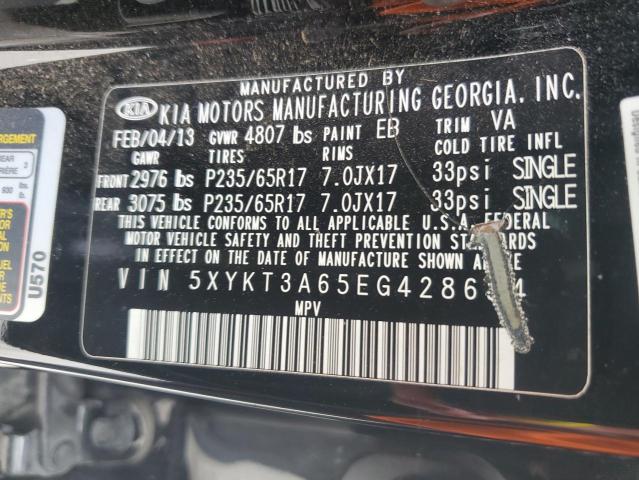 Photo 14 from auction – 2014 KIA SORENTO LX with VIN 5XYKT3A65EG428684