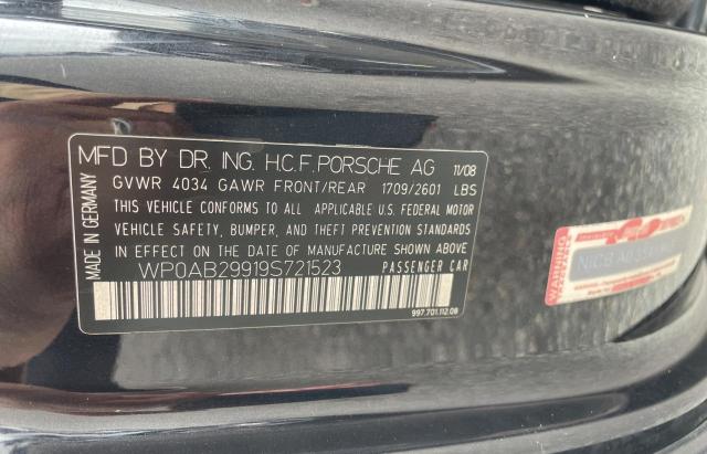 Photo 10 from auction – 2009 PORSCHE 911 CARRER with VIN WP0AB29919S721523