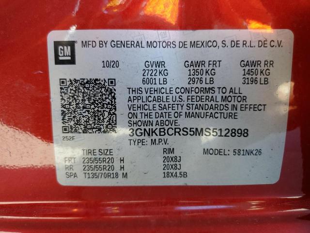 Photo 14 from auction – 2021 CHEVROLET BLAZER 2LT with VIN 3GNKBCRS5MS512898