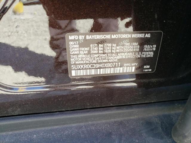 Photo 14 from auction – 2017 BMW X5 XDRIVE3 with VIN 5UXKR0C39H0X80711