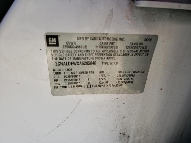 Photo 14 from auction – 2010 CHEVROLET EQUINOX LT with VIN 2CNALDEWXA6205846