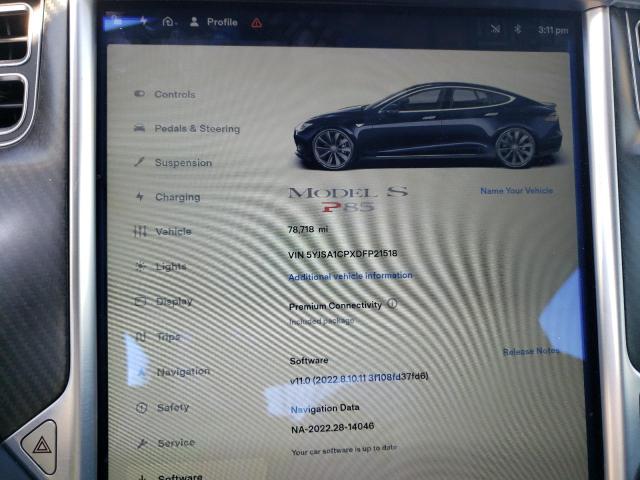 Photo 9 from auction – 2013 TESLA MODEL S with VIN 5YJSA1CPXDFP21518