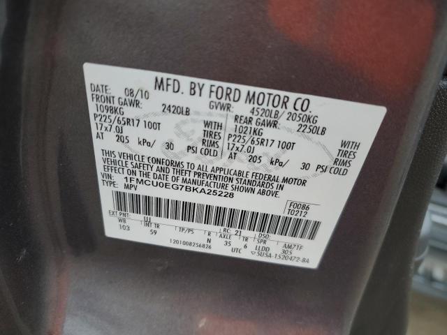 Photo 14 from auction – 2011 FORD ESCAPE LIM with VIN 1FMCU0EG7BKA25228