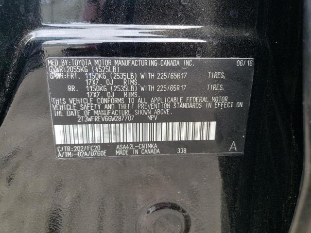 Photo 14 from auction – 2016 TOYOTA RAV4 XLE with VIN 2T3WFREV6GW287707