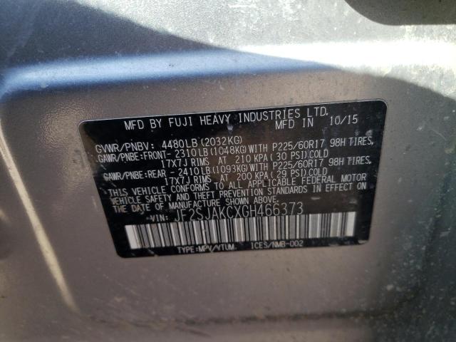 Photo 14 from auction – 2016 SUBARU FORESTER 2 with VIN JF2SJAKCXGH466373