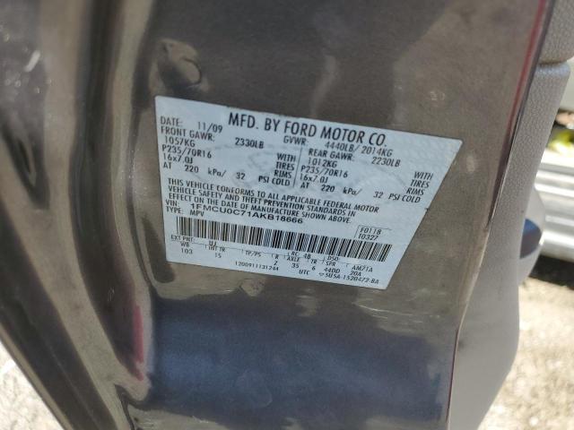 Photo 14 from auction – 2010 FORD ESCAPE XLS with VIN 1FMCU0C71AKB18666