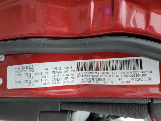 Photo 14 from auction – 2016 JEEP CHEROKEE S with VIN 1C4PJMAB1GW220600