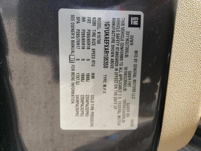 Photo 14 from auction – 2010 CADILLAC ESCALADE with VIN 1GYUKAEFXAR106350