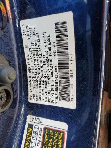 Photo 14 from auction – 2015 HONDA CR-V TOURI with VIN 5J6RM4H91FL068055