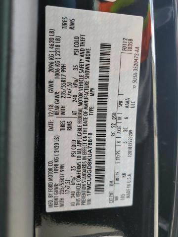 Photo 14 from auction – 2019 FORD ESCAPE SE with VIN 1FMCU0GD8KUA78818