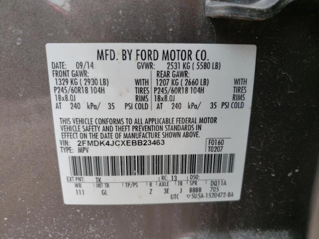 Photo 14 from auction – 2014 FORD EDGE SEL with VIN 2FMDK4JCXEBB23463