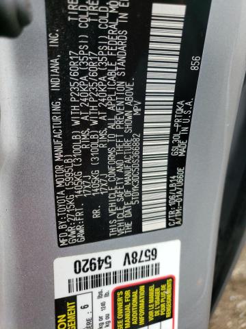 Photo 14 from auction – 2013 TOYOTA SIENNA XLE with VIN 5TDYK3DC5DS366882