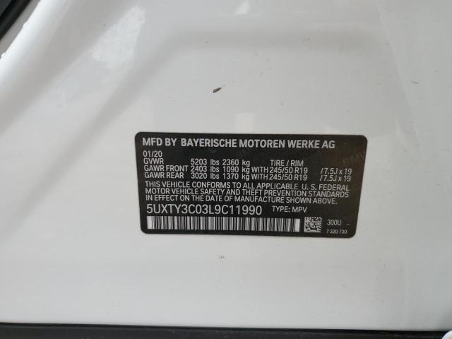 Photo 14 from auction – 2020 BMW X3 SDRIVE3 with VIN 5UXTY3C03L9C11990