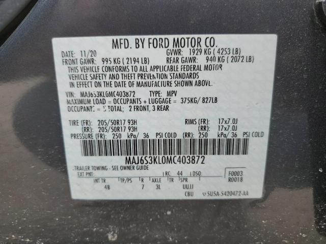 Photo 14 from auction – 2021 FORD ECOSPORT T with VIN MAJ6S3KL0MC403872