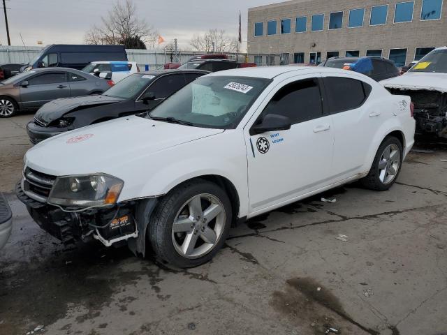 DODGE AVENGER SE 2013 with VIN 1C3CDZAB3DN741990 - Photo from auction