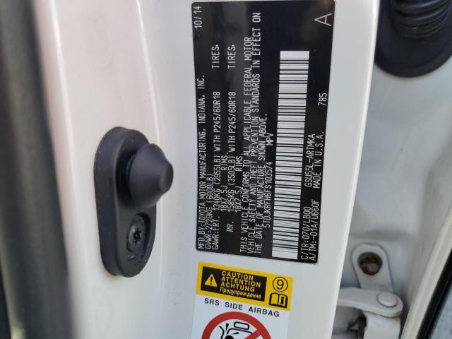 Photo 14 from auction – 2015 TOYOTA HIGHLANDER with VIN 5TDJKRFH6FS103574