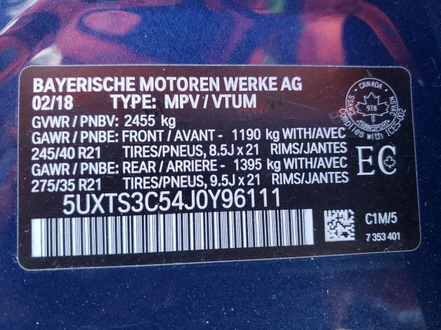 Photo 14 from auction – 2018 BMW X3 XDRIVEM with VIN 5UXTS3C54J0Y96111