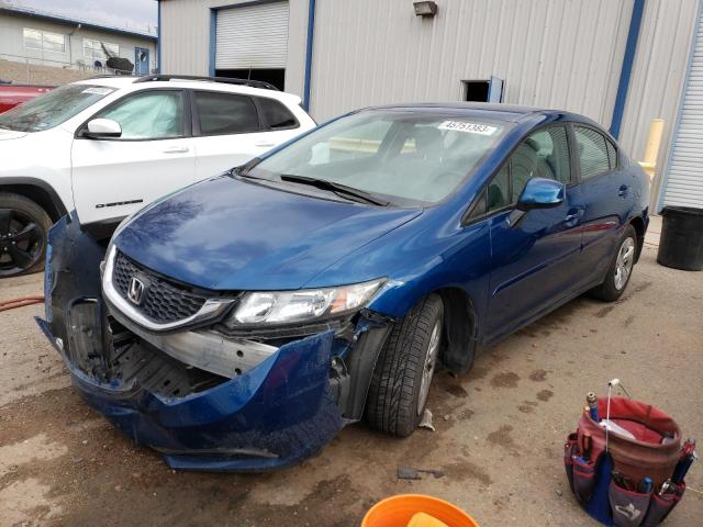 HONDA CIVIC LX 2013 with VIN 2HGFB2F57DH576528 - Photo from auction