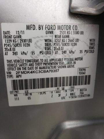 Photo 14 from auction – 2012 FORD EDGE LIMIT with VIN 2FMDK4KC3CBA70357