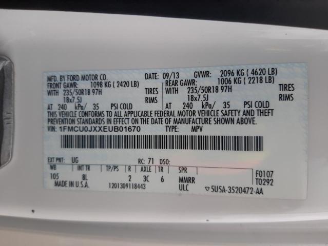 Photo 14 from auction – 2014 FORD ESCAPE TIT with VIN 1FMCU0JXXEUB01670