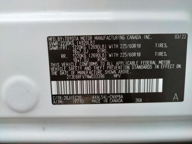 Photo 14 from auction – 2022 TOYOTA RAV4 XSE with VIN 2T3E6RFV7NW033396