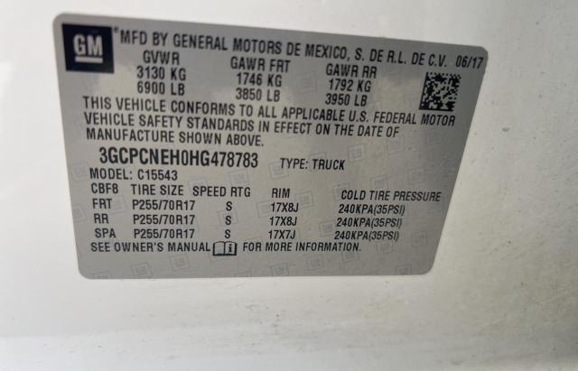 Photo 10 from auction – 2017 CHEVROLET SILVERADO with VIN 3GCPCNEH0HG478783