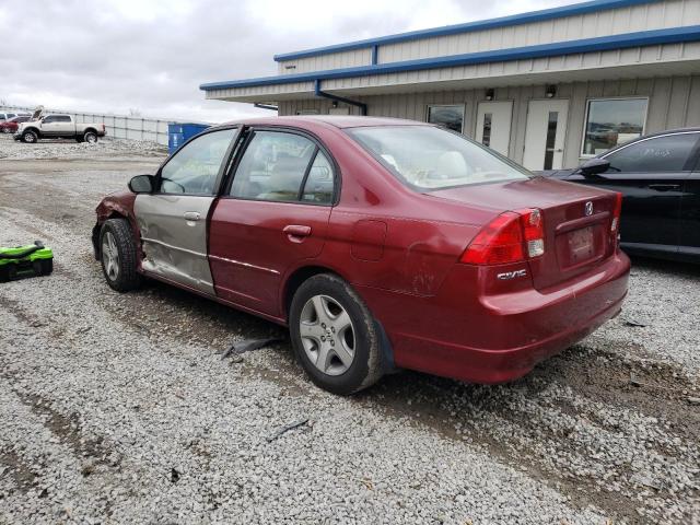Photo 2 from auction – 2005 HONDA CIVIC EX with VIN 2HGES26825H531567