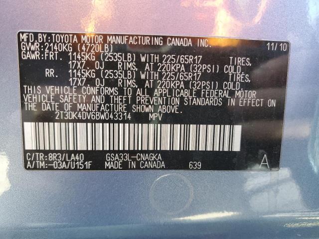 Photo 14 from auction – 2011 TOYOTA RAV4 LIMIT with VIN 2T3DK4DV6BW043314