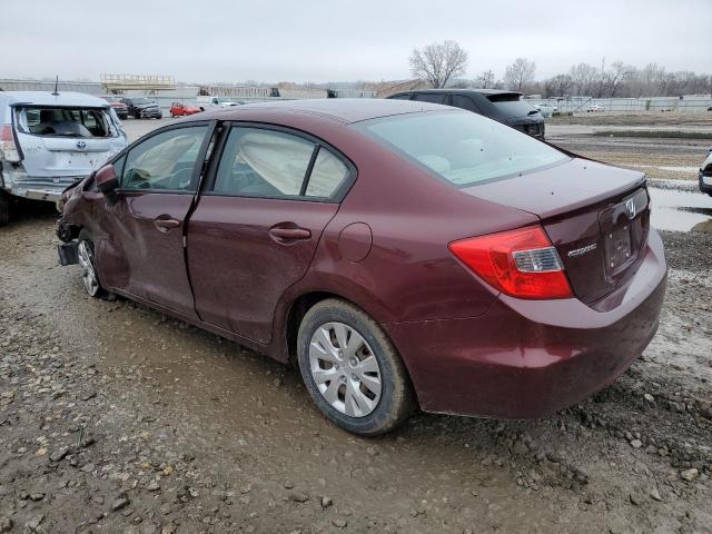 Photo 2 from auction – 2012 HONDA CIVIC LX with VIN 19XFB2F51CE083999