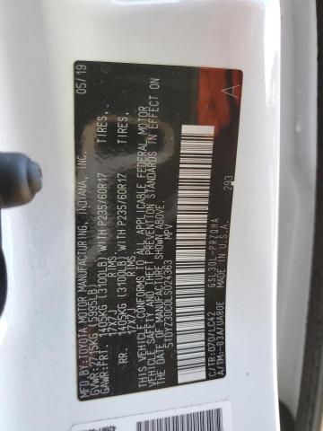 Photo 14 from auction – 2020 TOYOTA SIENNA XLE with VIN 5TDYZ3DC0LS024363