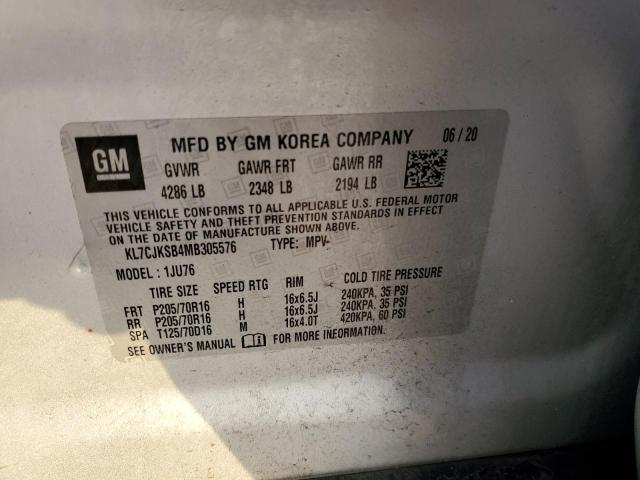 Photo 14 from auction – 2021 CHEVROLET TRAX LS with VIN KL7CJKSB4MB305576
