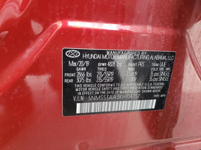 Photo 14 from auction – 2019 HYUNDAI SANTA FE L with VIN 5NMS53AA3KH104357