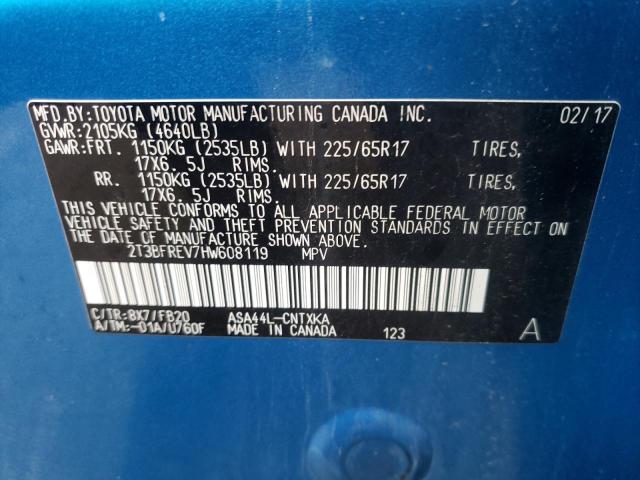 Photo 14 from auction – 2017 TOYOTA RAV4 LE with VIN 2T3BFREV7HW608119