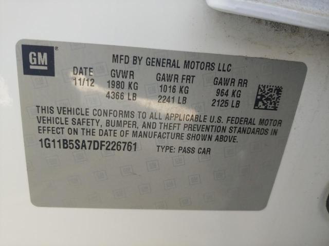 Photo 10 from auction – 2013 CHEVROLET MALIBU LS with VIN 1G11B5SA7DF226761