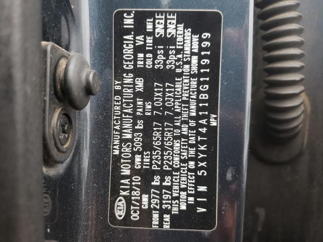 Photo 14 from auction – 2011 KIA SORENTO BA with VIN 5XYKT4A11BG119199