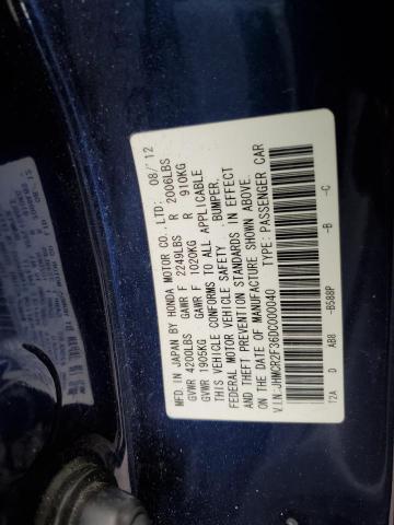 Photo 10 from auction – 2013 HONDA ACCORD LX with VIN JHMCR2F36DC000040