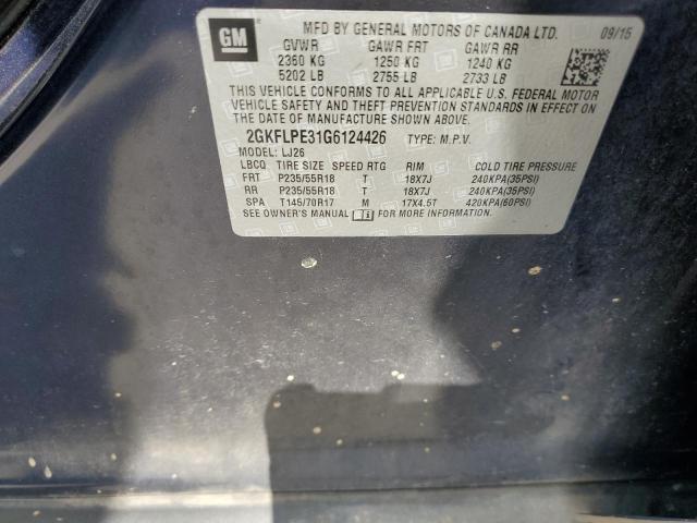 Photo 14 from auction – 2016 GMC TERRAIN SL with VIN 2GKFLPE31G6124426