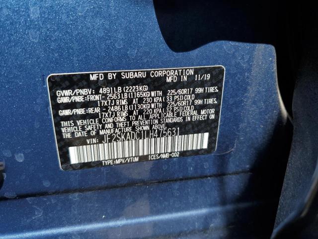 Photo 14 from auction – 2020 SUBARU FORESTER with VIN JF2SKADC1LH475631