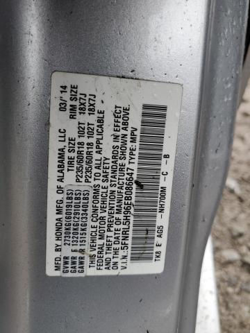 Photo 14 from auction – 2014 HONDA ODYSSEY TO with VIN 5FNRL5H96EB086647