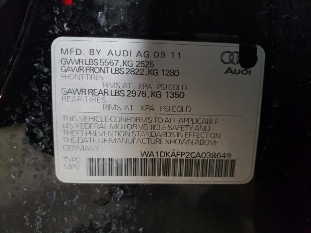 Photo 14 from auction – 2012 AUDI Q5 PREMIUM with VIN WA1DKAFP2CA038649