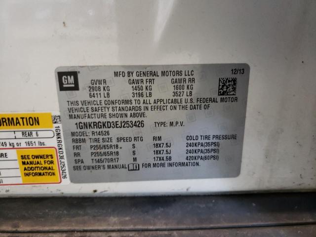 Photo 14 from auction – 2014 CHEVROLET TRAVERSE L with VIN 1GNKRGKD3EJ253426