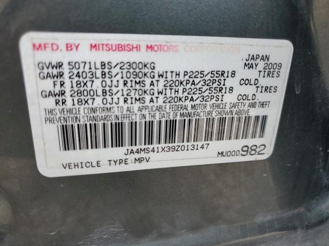 Photo 10 from auction – 2009 MITSUBISHI OUTLANDER with VIN JA4MS41X39Z013147