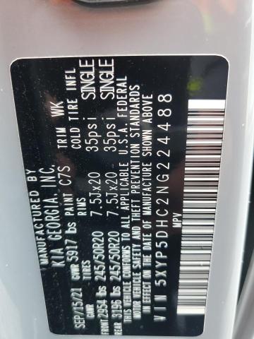 Photo 14 from auction – 2022 KIA TELLURIDE with VIN 5XYP5DHC2NG224488