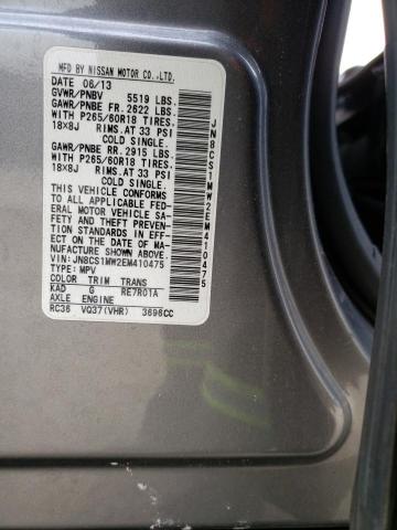 Photo 14 from auction – 2014 INFINITI QX70 with VIN JN8CS1MW2EM410475