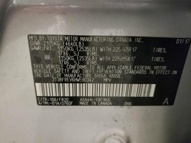 Photo 14 from auction – 2017 TOYOTA RAV4 LE with VIN 2T3BFREV6HW590342